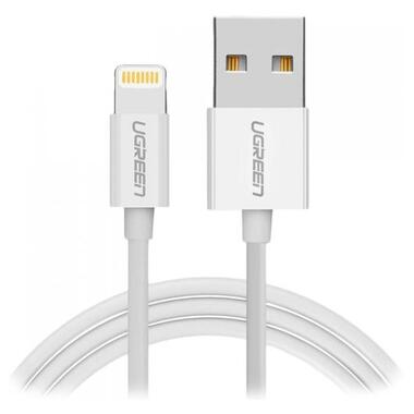 Кабель синхронизации Ugreen US155 USB-A 2.0 - Lightning MFI 1 m Nickel Plated White 20728 (90402189) фото №3