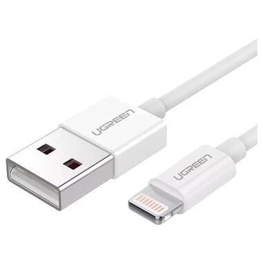 Кабель синхронизации Ugreen US155 USB-A 2.0 - Lightning MFI 1 m Nickel Plated White 20728 (90402189) фото №1