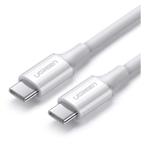 Кабель Ugreen USB 2.0 Type-C MM, 1 м, (20V/5A), (100W) Білий, US300 (60551) фото №1