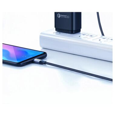 Дата кабель USB 2.0 AM to USB-C 0.25m 3A aluminum braid nickel plating black Ugreen (60124) фото №9