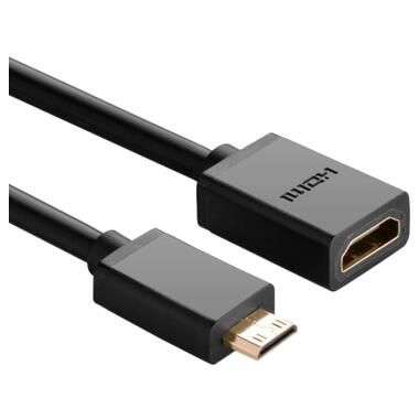 Переходник Mini HDMI M to HDMI F 0.22m black Ugreen (20137) фото №3