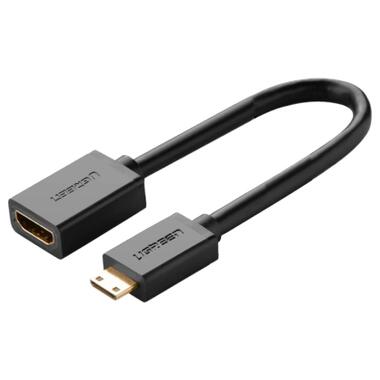 Переходник Mini HDMI M to HDMI F 0.22m black Ugreen (20137) фото №1