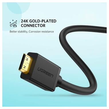 Переходник Mini HDMI M to HDMI F 0.22m black Ugreen (20137) фото №6