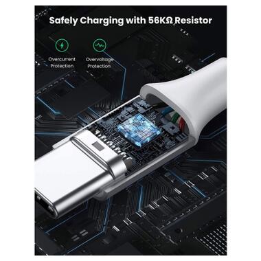 Дата кабель USB 2.0 AM to USB-C 0.25m 3A braided US288 white Ugreen (60129) фото №6