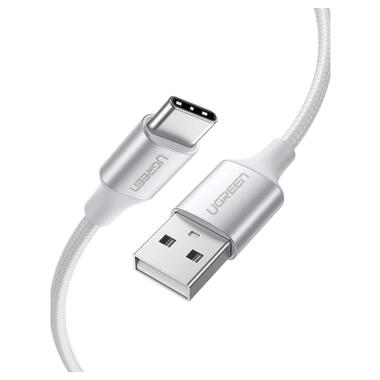 Дата кабель USB 2.0 AM to USB-C 0.25m 3A braided US288 white Ugreen (60129) фото №1