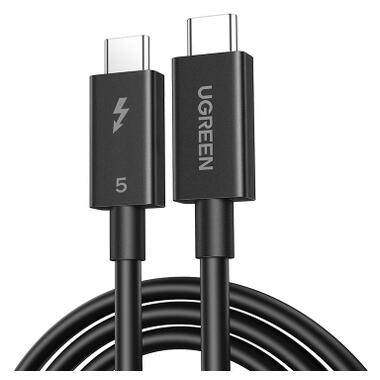 Дата кабель USB-C to USB-C 1.0m Thunderbolt 5 240W 5A 120Gbps 16/8/4K L703 black Ugreen (45996) фото №1