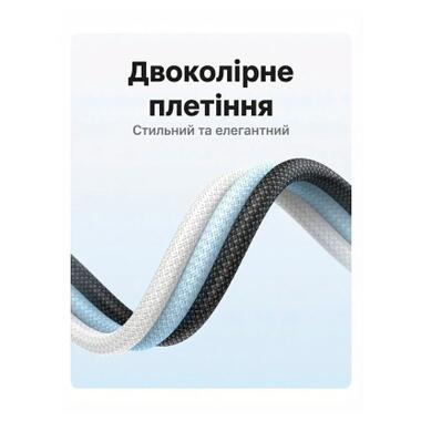 Дата кабель USB-C to USB-C 2.0m PD100W 5A braided L502 white Ugreen (35221) фото №3
