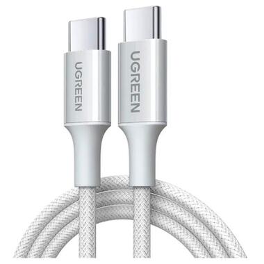 Дата кабель USB-C to USB-C 2.0m PD100W 5A braided L502 white Ugreen (35221) фото №1