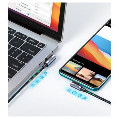 Кабель UGREEN US176 Right Angle USB-A to USB-C Cable 1m (Space Gray) (UGR-20856) фото №5