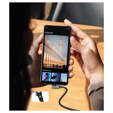 Кабель UGREEN US176 Right Angle USB-A to USB-C Cable 1m (Space Gray) (UGR-20856) фото №8
