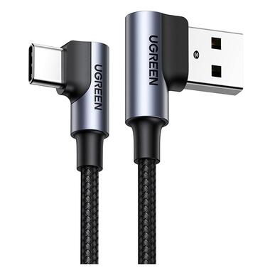 Кабель UGREEN US176 Right Angle USB-A to USB-C Cable 1m (Space Gray) (UGR-20856) фото №1