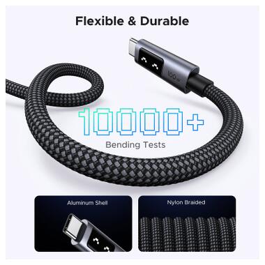 Дата кабель USB-C to USB-C 1.0m PD 100W L509 black Ugreen (35501) фото №10