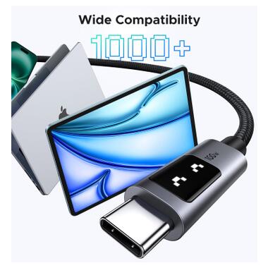 Дата кабель USB-C to USB-C 1.0m PD 100W L509 black Ugreen (35501) фото №11