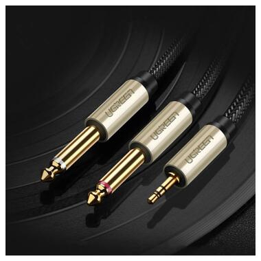 Кабель мультимедийный 3.5mm M to 2x6.35mm M 1.0m gray Ugreen (UGR-10613) фото №8