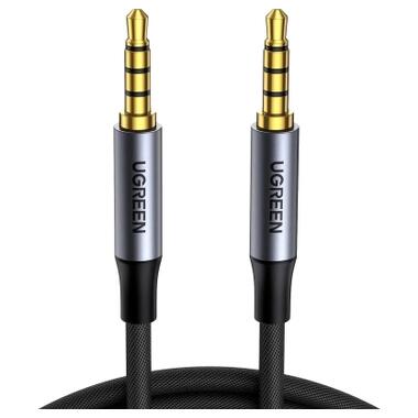 Кабель мультимедийный 3.5mm M to 3.5mm M 1.0m (4pin) AV183 gray Ugreen (10648) фото №1