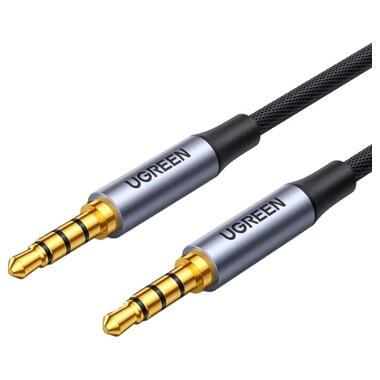 Кабель мультимедийный 3.5mm M to 3.5mm M 1.0m (4pin) AV183 gray Ugreen (10648) фото №2