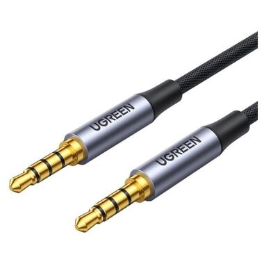 Кабель мультимедийный 3.5mm M to 3.5mm M 2.0m (4pin) AV183 gray Ugreen (20782) фото №2