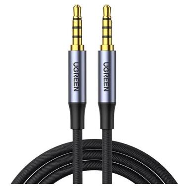 Кабель мультимедийный 3.5mm M to 3.5mm M 2.0m (4pin) AV183 gray Ugreen (20782) фото №1
