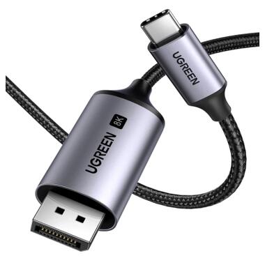 Кабель мультимедийный USB-C to DisplayPort M 3.0m 8K CM556 black Ugreen (25839) фото №2