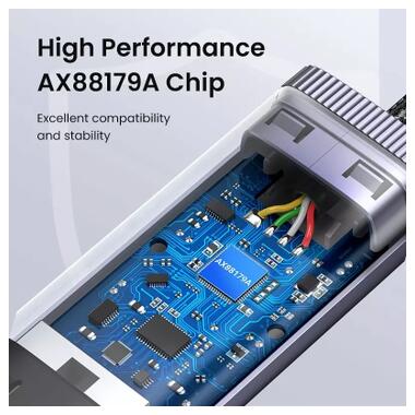 Переходник Ugreen USB-C to RJ45 Ethernet 1000 Мбит/с, серый (40322) фото №18