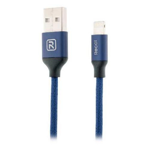 Lightning кабель Fabrics RCL-M100, 1м синій Recci CC300163 фото №1