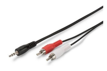 Аудіо кабель ASSMANN (jack 3.5 мм-M/RCA-Mx2) Stereo Cable 5 м (AK-510300-050-S) фото №1