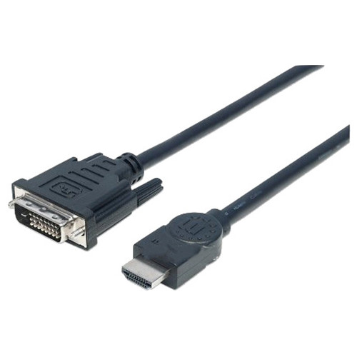 Кабель HDMI M-DVI 24M 1.5 м обплетення (B00543) фото №1