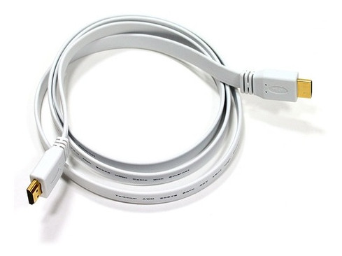 Кабель HDMI M-M 5.0 м V1.4 плоский Білий (B00635) фото №2