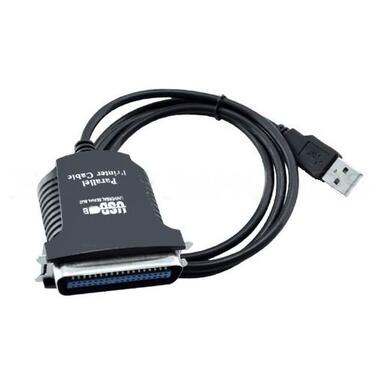 Перехідник Kingda USB-LPT 0.8 м чорний (B00026) фото №1