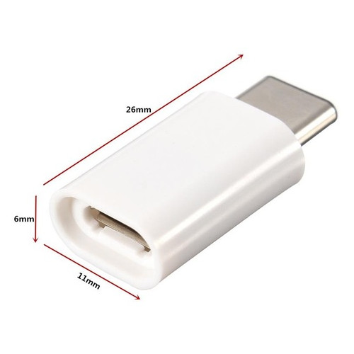 Перехідник USB3.1 Type-C - Micro USB (OTG) Білий (S0626) фото №3