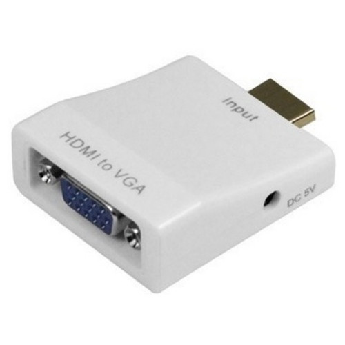 Перехідник HDMI M-VGA F з аудіо інтерфейсом білий RTL (B00230) фото №2