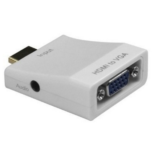 Перехідник HDMI M-VGA F з аудіо інтерфейсом білий RTL (B00230) фото №6