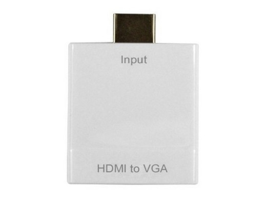 Перехідник HDMI M-VGA F з аудіо інтерфейсом білий RTL (B00230) фото №3