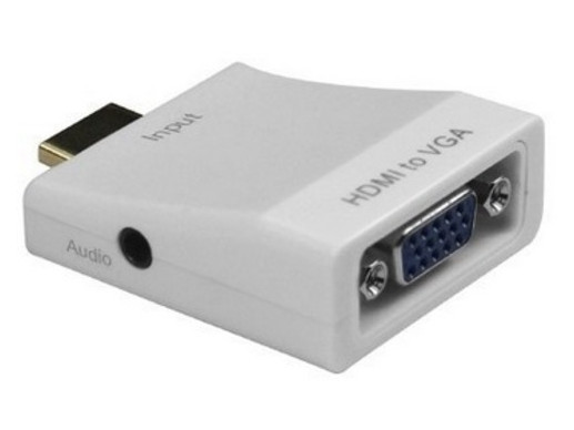 Перехідник HDMI M-VGA F з аудіо інтерфейсом білий RTL (B00230) фото №5