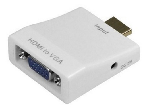 Перехідник HDMI M-VGA F з аудіо інтерфейсом білий RTL (B00230) фото №1