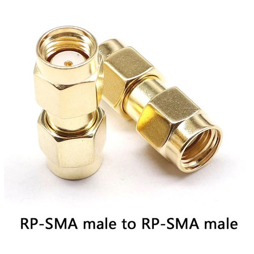 SMA перехідник конектор з PR-SMA male на PR-SMA male без штирьків з 2-х сторін (100935) фото №1