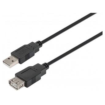 Подовжувач USB 2.0 AM/AF, 3m, чорний (тонкий) фото №1