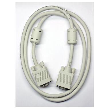 Відео кабель VGA - VGA 2 фільтри, 5 м білий фото №1