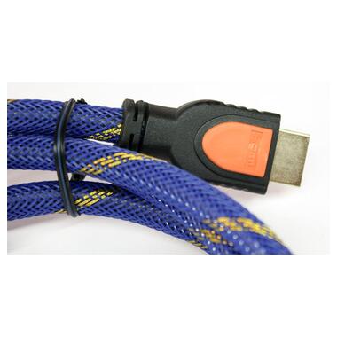 Кабель HDMI-HDMI 19PM/M 15m, v1.4 (3D), обплетення Blue&Golden, (TT803.15) фото №2