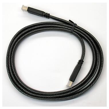 Відео кабель HDMI - HDMI 19 P M/M v1.4 (3D), плоский 5 м чорний (TT817.5) фото №2