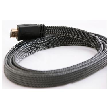 Відео кабель HDMI - HDMI 19 P M/M v1.4 (3D), плоский 5 м чорний (TT817.5) фото №3