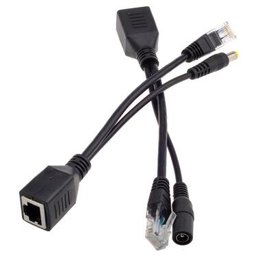 Спліттер PoE для CCTV камер 2x Ethernet 5.5x2.1 фото №1