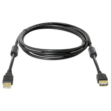 Кабель Defender USB02-06PRO USB 2.0 AM - AF 1.8 м чорний фото №2