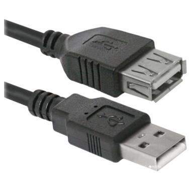Кабель Defender USB02-10 USB 2.0 AM - AF 3 м чорний фото №2