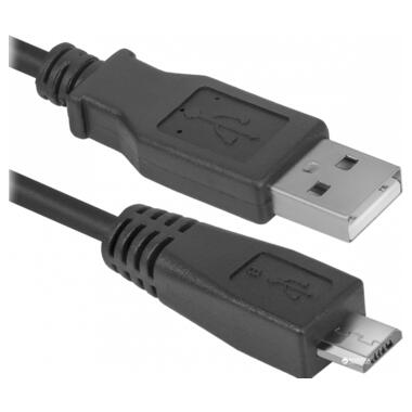 Кабель Defender USB08-06 USB 2.0 AM - Micro BM 1.8 м чорний фото №2