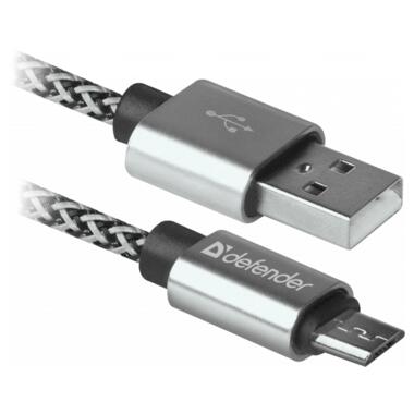 Кабель Defender USB08-03T PRO USB AM - Micro BM 1 м Білий (87803) фото №1