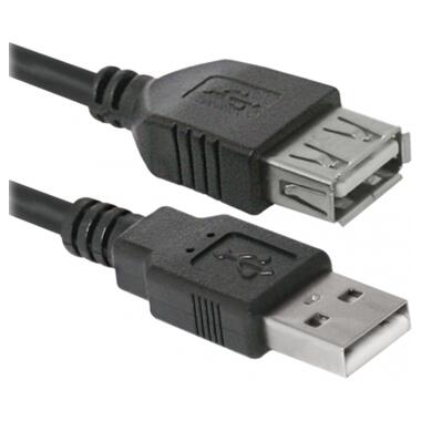 Кабель Defender USB02-17 USB 2.0 AM - AF 5 м чорний фото №1