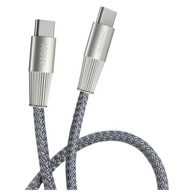 Кабель WUW X201 Type-C Type-C 100W 1m Gray (WUW-X201TCTC) фото №2