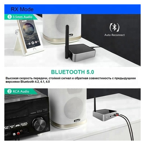 Bluetooth-адаптер 2 в 1 SkyMaxx 5.0 aptX HD TOSLINK Transmitter and Receiver (CSR8675) фото №7