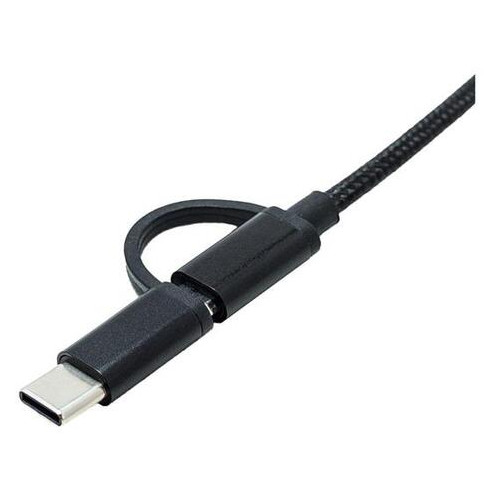 Адаптер XoKo USB 3.0 - microUSB/USB Type-C Black (AC-150-BK) фото №3
